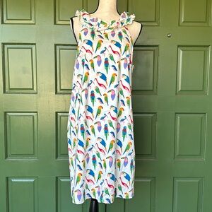 Anthropology Parrot Shift Dress fur Summer Size: L